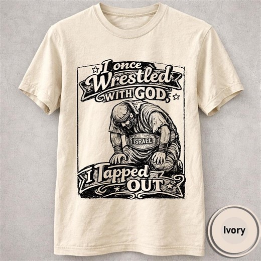 Wrestled With God T-shirt, Vintage Christian Wrestling Graphic Tee - Etsy