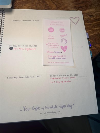 New Moon Full Moon Sticker Sheet - Etsy