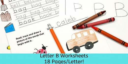 18 free Beginning Sound B Worksheets with easy download | Mrs. Karle's Sight and Sound Reading