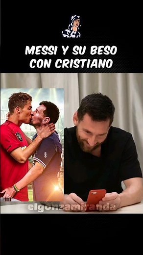 👉 Messi KISSED Cristiano Ronaldo 😳💋 #Messi #Cr7 #Humor Parody Leo Hand-in-Hand with Worst Interview