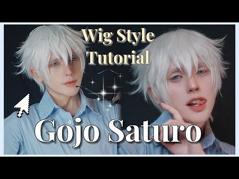 Gojo Satoru Wig styling Tutorial | Jujutsu Kaisen Cosplay ✨