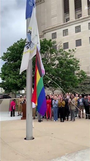 Pride Month starts with flag-raising ceremony in downtown Milwaukee