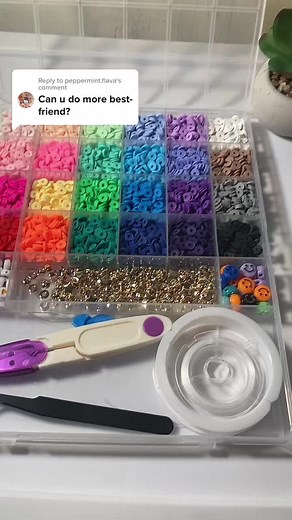 Replying to @peppermint.flava Many people wanted more best friend bracelets, so here y’all go🤭💗 #k18results #bracelet #claybead #🌺🌊💕 #viral #newbraceletkit #enjoy #newacct #goviral💕 #commentrequest #besties4life #keychain #💗 #fyp #🍋🌸 #firstvideo