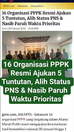 16 Organisasi PPPK Resmi Ajukan 5 Tuntutan, Alih Status PNS & Nasib Paruh Waktu Prioritas
