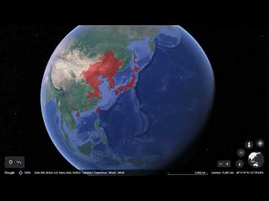 The Japanese Empire in 30 seconds using Google Earth