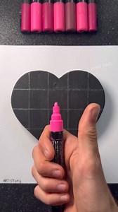 1.5M views · 27K reactions | 勺 "Dripped heart! ✨ #drip #dripart #heart #pink #pinkheart #black #chessboard #paintmarker #art #artistomg | Gaspi - Artist Oh My God | Facebook