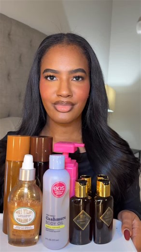 Hope Gainer on Instagram: "If you want the link to all of these body oils, I’ve added everything to my LTK. Comment GLOW and I’ll DM you the link 🤍 #skincare #skincaeroutine"