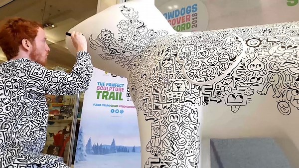 Creating Doodle Dog - Ashford Snowdog Trail | Mr Doodle