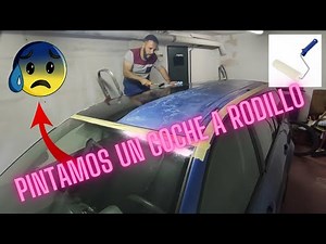 Pintar el techo de un coche a rodillo
