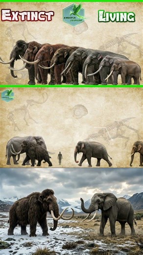 Elephant vs Mammoth size Comparison Living Extinct 2026 Cooming soon