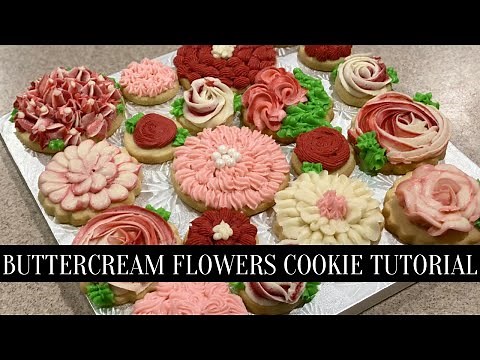 Buttercream Flowers Cookie Tutorial