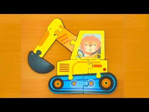 Preschool Learning Activities for 3 To 5 Years Olds | Learn Vehicle Crane Puzzle for Toddlers