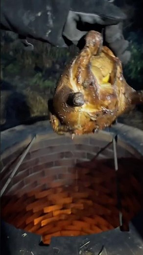 FIRE PIT Cooking • Hanging Farm Chicken Over Fire | Normandy Style 🔥