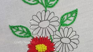 Super Easy Hand Embroidery Dahlia Flower Embroidery Tutorial for Beginner #fypシ゚viral #fyp #support #handembroidery #foryou #embroiderytrick #viral #trending #foryoupage #viralvedio #OnThisDay #craftyneedles7 | Crafty Needles 7