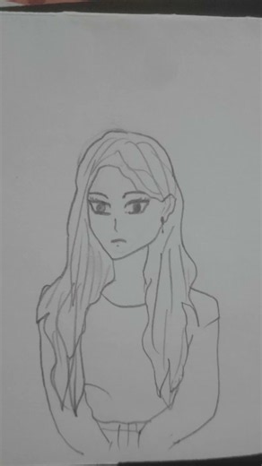 cute and shy girl easy drawing #art #drawing #artist 😍