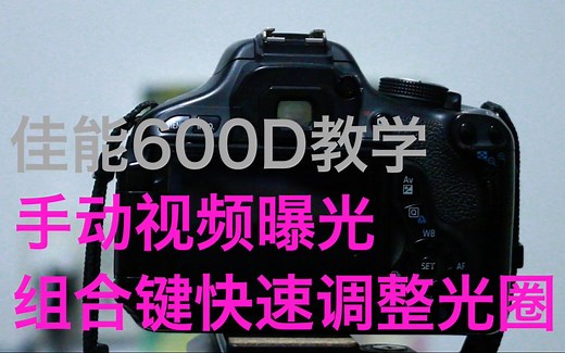 【教学】佳能入门单反600d实用技巧手动视频模式组合键快速调节光圈 学点摄影吧