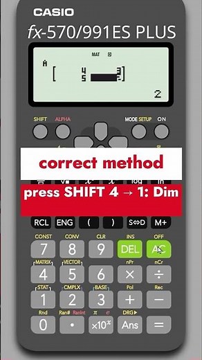 How to solve dimension error (Casio fx-570ES fx-991ES fx-570VN) #maths #scientificcalculator #casio