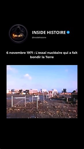 Inside Histoire on Instagram: "Le 6 novembre 1971, les États-Unis ont procédé à Cannikin, le plus grand essai nucléaire souterrain jamais réalisé, sur l’île d’Amchitka, en Alaska. Détonée à près d’un kilomètre sous la surface, l’explosion a eu une puissance de près de 5 mégatonnes, soit plus de 300 fois la puissance de la bombe d’Hiroshima. L’explosion était si puissante qu’elle a soulevé le sol de plusieurs mètres et déclenché des ondes sismiques équivalentes à un séisme de magnitude 7,0. Des o