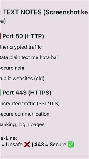 Port 80 vs 443 🔥 | Cyber Security Hindi #cybersecurity #ports #interview