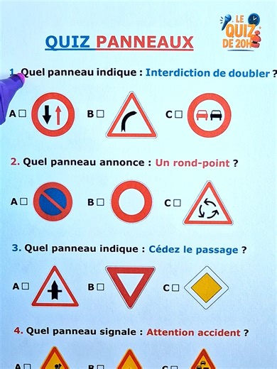 Teste tes connaissances sur les panneaux de signalisation