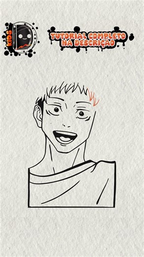 🔸Full tutorial here 👇👇👇 #drawing #draw #yuji #yujiitadori #jujutsukaisen