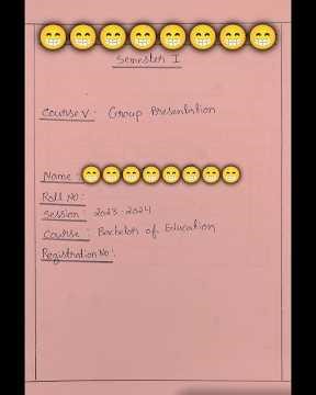 Course V 2. Group presentation |B.Ed 1st Semester| Baba Saheb Ambedkar Education University WBUTTEPA