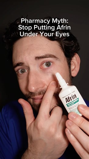 🚨 STOP PUTTING AFRIN UNDER YOUR EYES! What to do instead. #undereyecircles #eyeserum #skincare