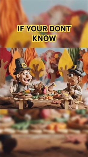 The REAL First Thanksgiving Had No Turkey! | Clay Fun Fact #shorts
