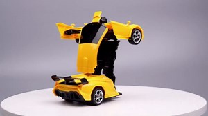 Blackma Remote Control Car - Transform, One-Button Deformation & 360°Rotating Drifting, Transform Robot RC Car with LED Light, Toy Gifts for 4 5 6 7 8 9 10 11 12 Years Old Boy (Blue)