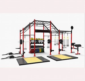 [Hot Item] Gym Fitness Equipment Crossfit Rig Multi Function Power Cage Crossfit Rack