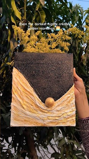 From darkness to divine golden light ✨#theroshni #art #ytshorts #yt #craftideas #textureart #craft