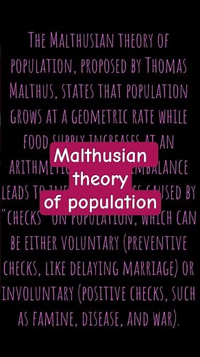 Malthusian theory of population