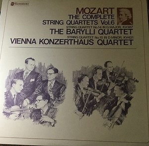 Mozart - The Barylli Quartet / Vienna Konzerthaus Quartet - The Complete String Quartets/ Vol. 6