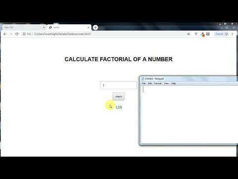 Calculate factorial of a number program using HTML and JavaScript