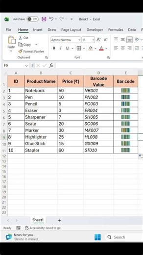 Create Barcode in Excel | No Software Needed
