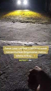 Lampu Laser 3 Mata SQL Kuning untuk Kabut Hujan dan Malam Har #LampuTembakLaser #LampuLaserMotor