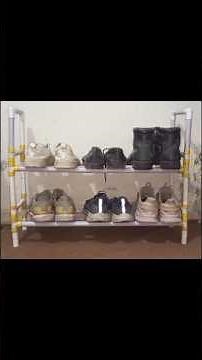 DIY PVC Pipe Shoe Rack in 60 Seconds | Easy Home Storage Idea #shorts