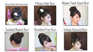 1 Minute Perfect Fan Bun Updo Hairstyle | Hair Tutorials ∞