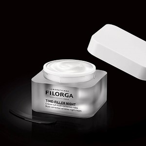 / Sleeping, new beauty tip? Yes, with our new TIME-FILLER NIGHT! Effective on all types of wrinkles. Visible smoothing effect from day* ;) | Laboratoires Filorga