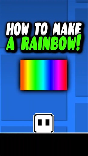 HOW TO MAKE A RAINBOW EFFECT IN GEOMETRY DASH #geometrydash #gd #shorts #games