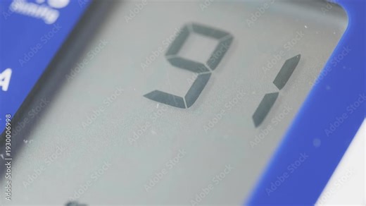 Digital Blood Pressure Monitor Displaying Changing Numbers
