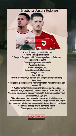 Biodata Menarik Justin Hubner mewakili tim nasional Indonesia.