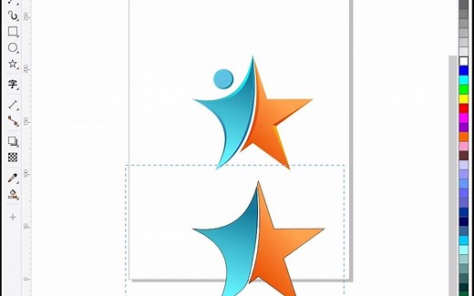 CDR形状绘制logo，CDR平面设计