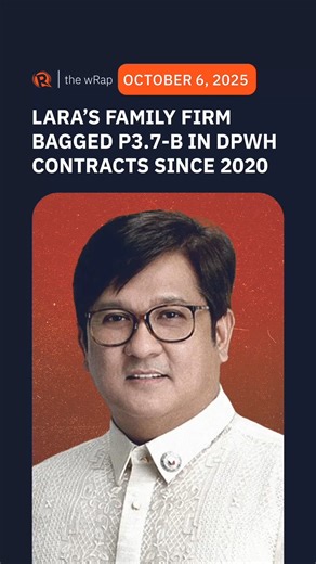 JLL Pulsar, a construction firm founded by Cagayan 3rd District Representative Joseph “Jojo” Lasam Lara and now owned by his children has secured P3.7 billion in contracts from the Department of Public Works and Highways since 2020, the same year he became a congressman. Full story: https://www.rappler.com/newsbreak/in-depth/jojo-lara-family-firm-bags-billions-dpwh-deals-cagayan-since-2020/ | Rappler