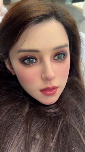 Gynoid Doll Mona with customized freckles and implanted hair #collectibles #cosplay #companiondoll