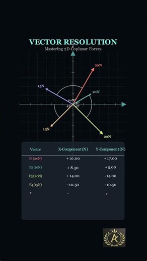 Vector resolution is the process of breaking a single vector into two or more smaller vectors