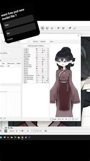 Live2D Hair Physics Test ✨ #vtuber”