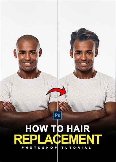 85K views · 553 reactions | How To Change Hair Style In Photoshop | Hair Replacement Tutorial #hairstylechange #hairchange #hairreplacement #photoshoptutorial #graphicssolutiontricks #photoshopshorts #photoshopshortsvideotutorial #adobephotoshop #photoshopediting #tutorial #shortsvideo #viralvideo #adobephotoshop2024 #adobephotoshopcc #adobephotoshopcs6 | Graphics Solution Tricks | Facebook