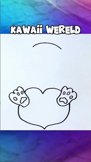 HOE TEKEN JE EEN SCHATTIGE KAT MET HARTJE? #DRAWING #HOWTO #tutorial