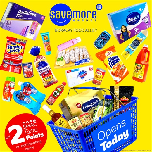 Savemore Boracay Food Alley OPENS TODAY! Celebrate with us and enjoy irresistible promos, so make sure to drop by and shop with us! Here to Serve! 💛 | SM Markets